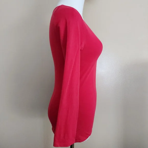 Red L/S Tee Shirt, Women's Small - Picture 7 of 10